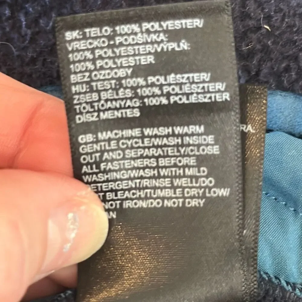 The North Face Men's Carbondale Blue Fleece‎ Vest Size XL Full Zip